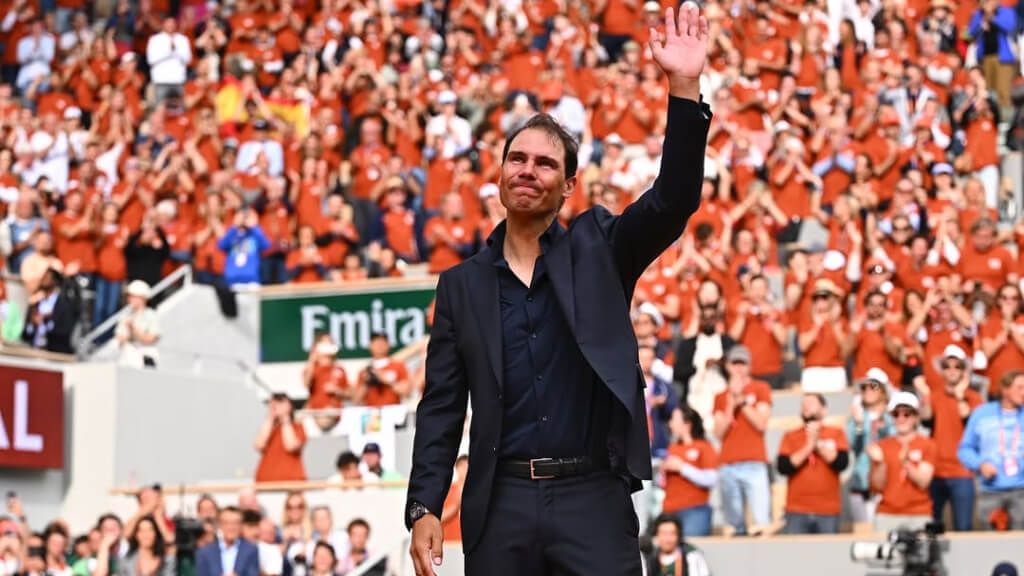  Rafa Nadal, en su homenaje en Roland Garros