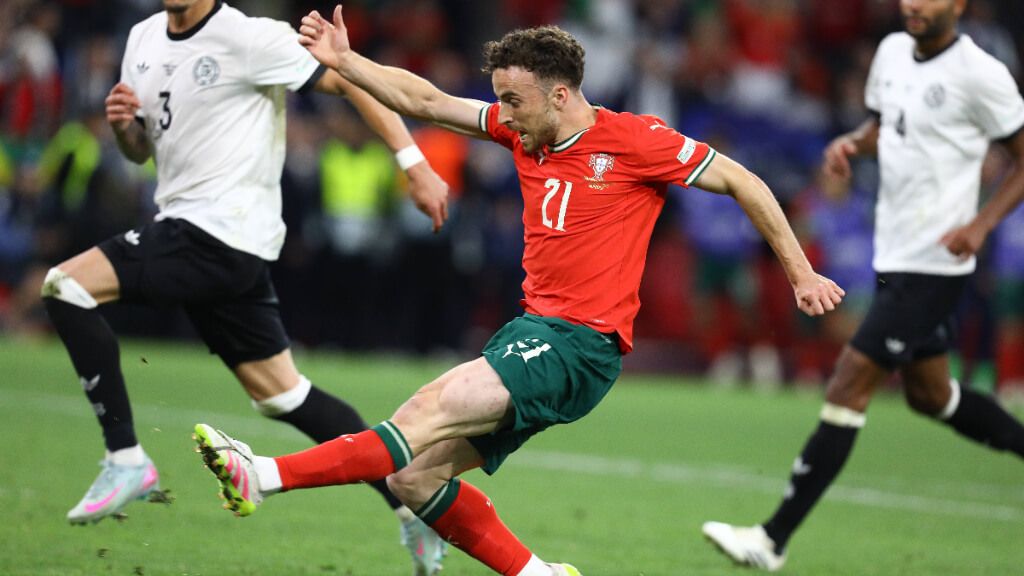 Diogo Jota, durante un partido con la Selección de Portugal (foto: Cordon Press).