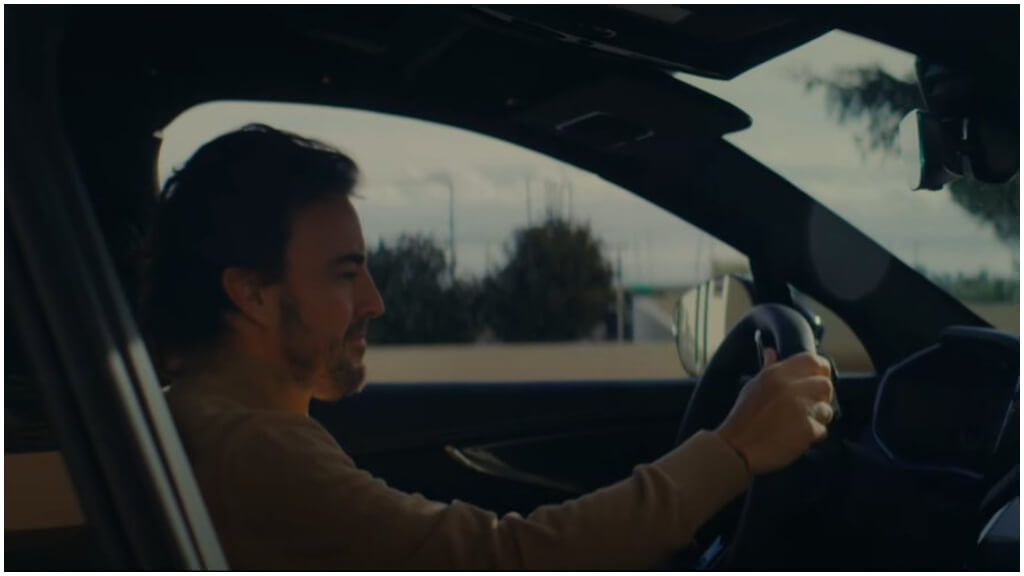 Fernando Alonso en su debut como actor.