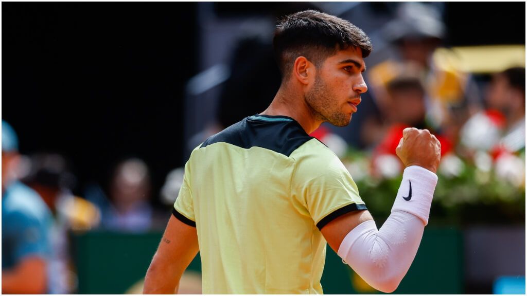  Carlos Alcaraz venció a Alexander Shevchenko en su debut en el Mutua Madrid Open (foto: Europa Pre
