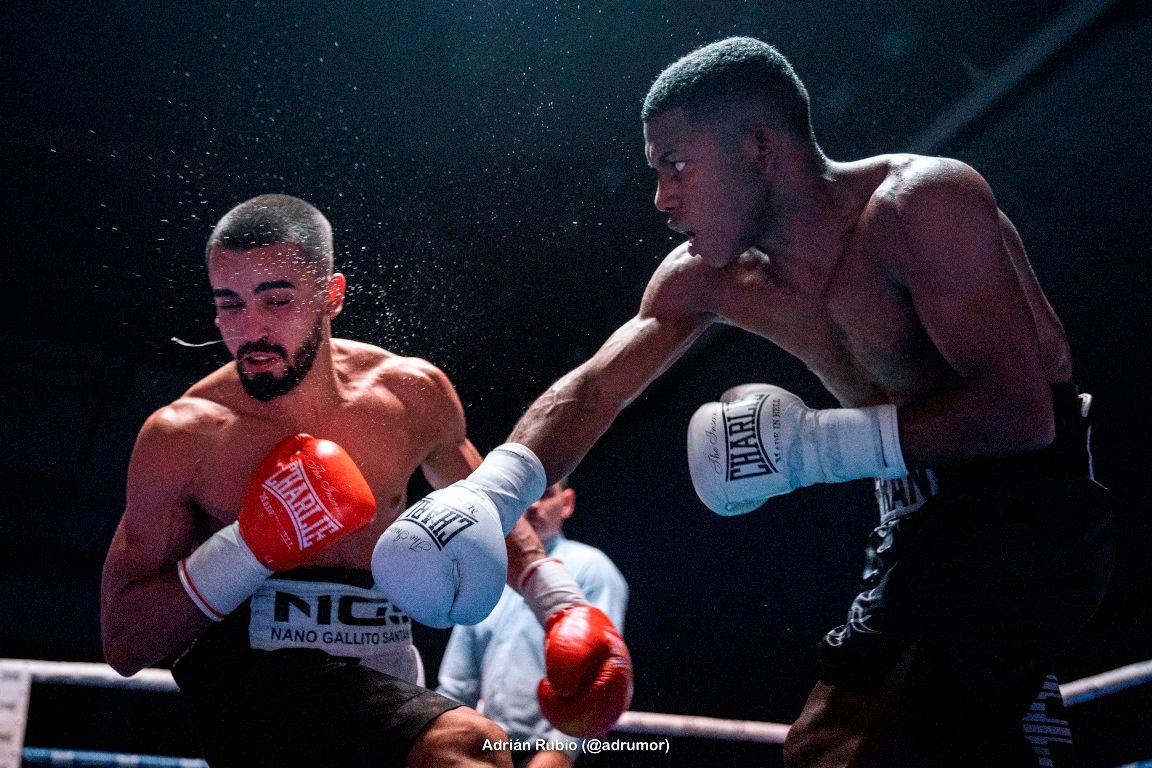 Fran Mendoza no paró de atacar al canario Nano Santana en Bilbao.