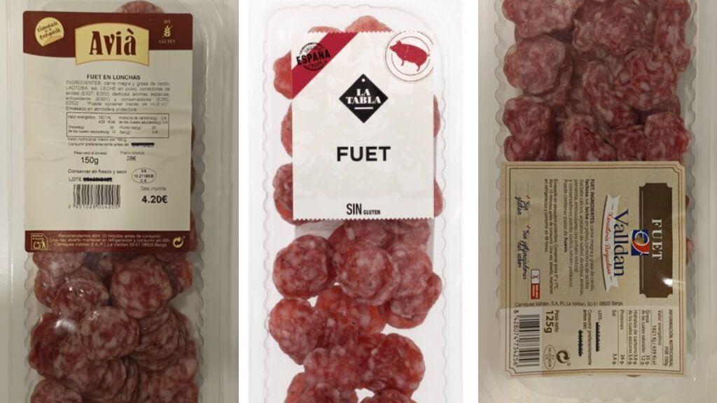  Fuet loncheados afectados por la presencia de Salmonella