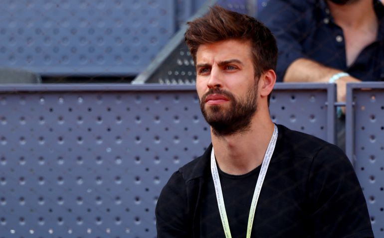 Gerad Piqué, durante un partido de tenis.