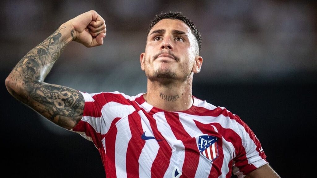  José María Giménez durante un partido con el Atlético de Madrid (@JoseMaGimenez13)