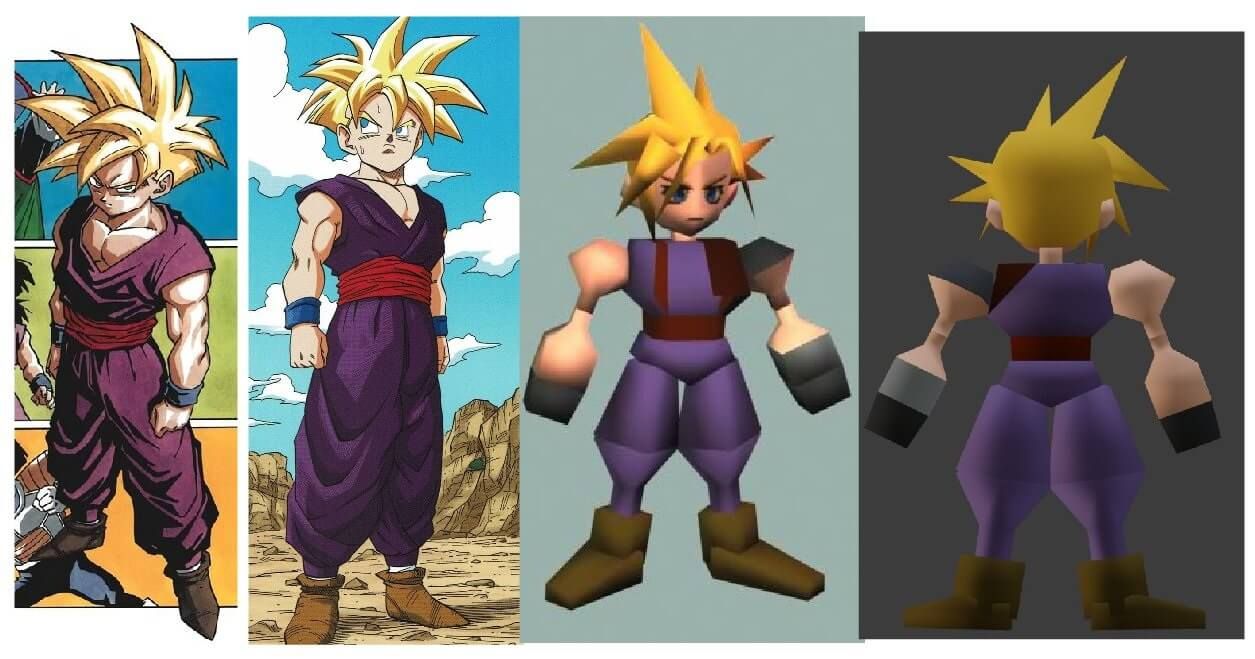 Gohan y Cloud, separados al nacer.