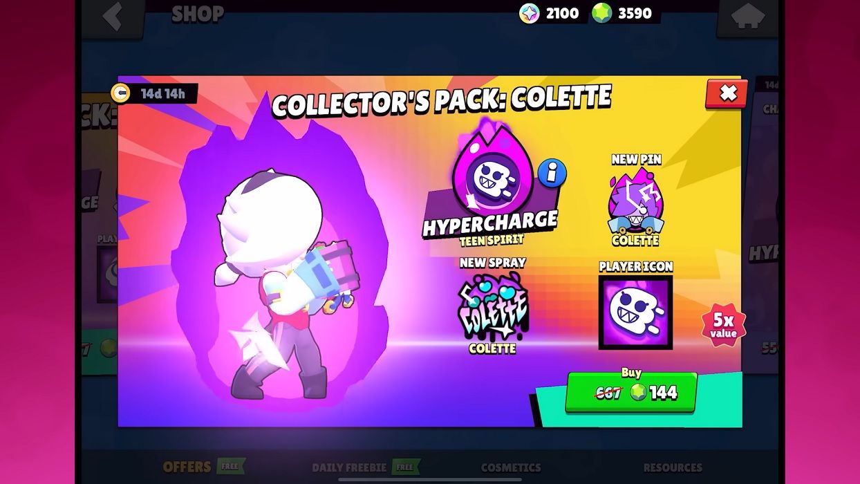 La hipercarga de Colette en Brawl Stars.