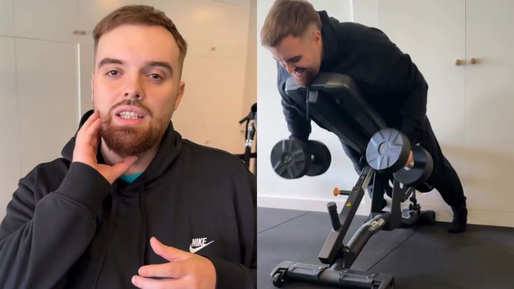  Ibai Llanos entrena anestesiado de una muela