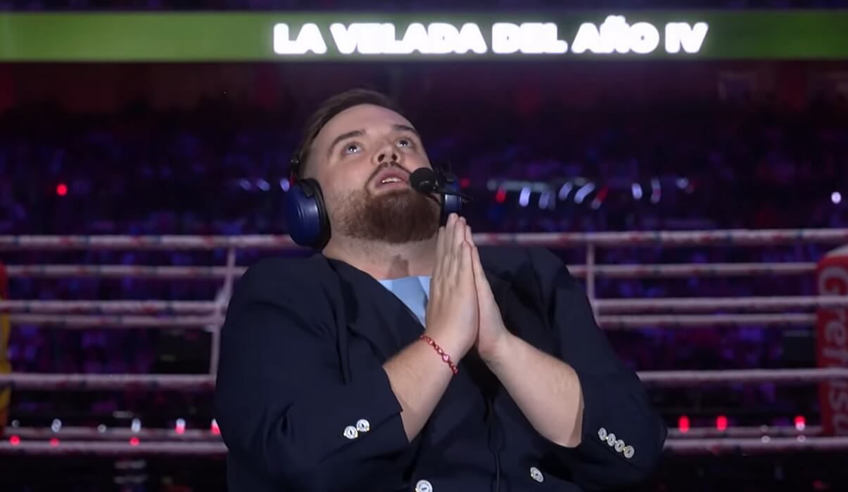 Ibai Llanos en la recta final de La Velada del año 4 antes de la aparición de Anuel AA.