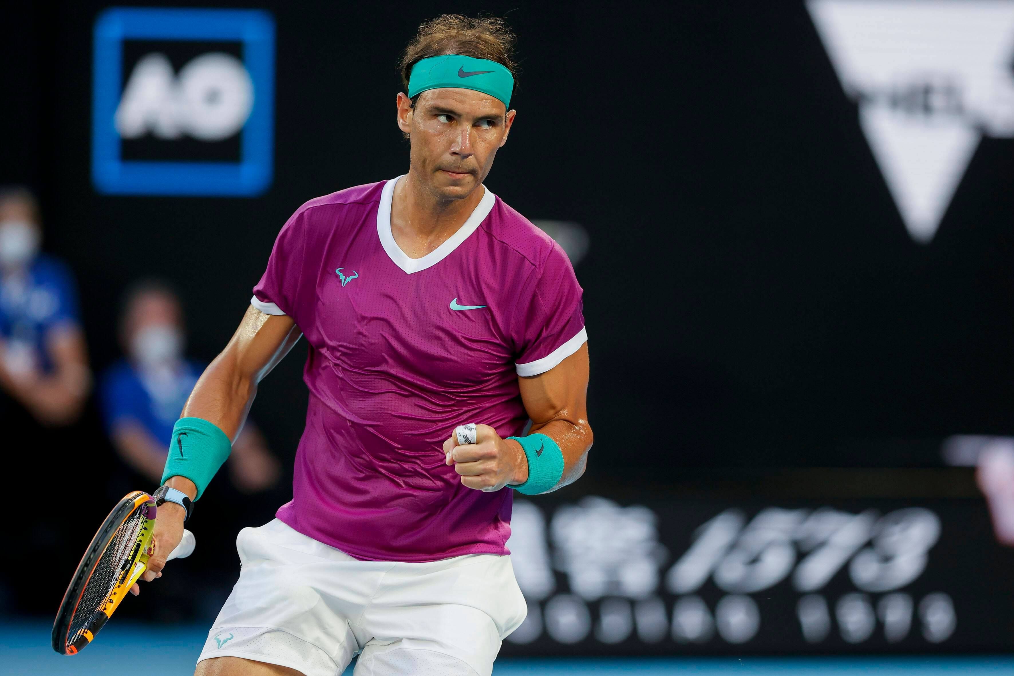 Rafa Nadal en el Australia Open 2022