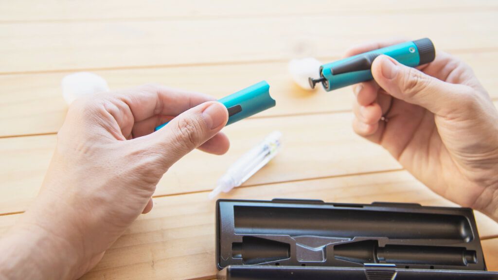 Inyección de insulina