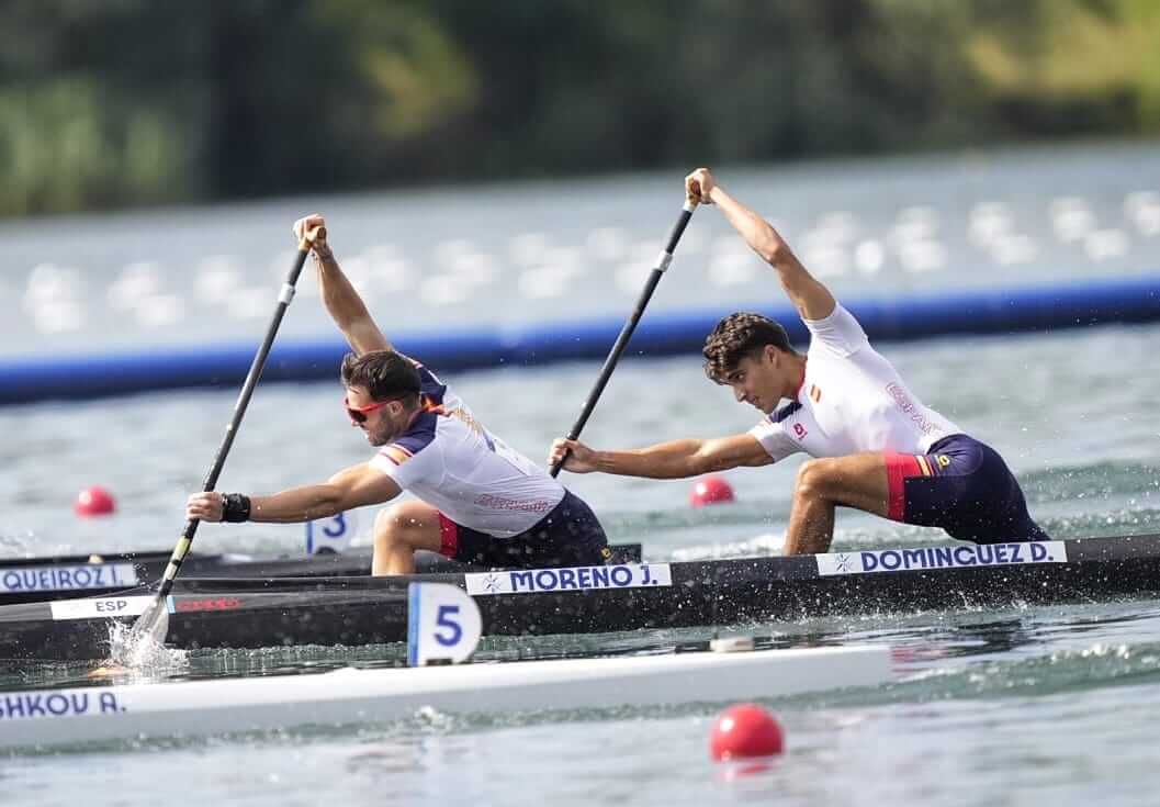 Joan Antoni Moreno y Diego Domínguez, en el C2-500.