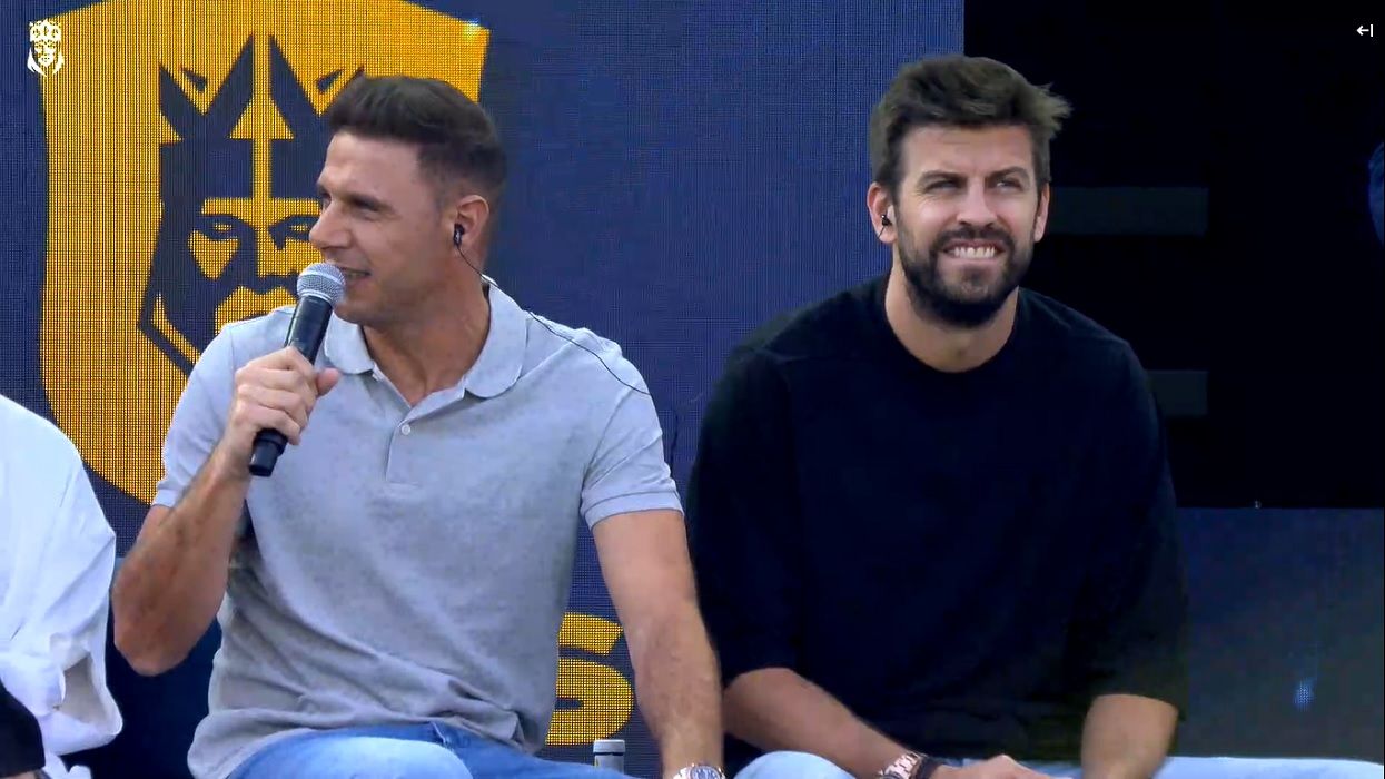  Joaquín y Piqué, en La Rosaleda durante la final de la Copa en la Kings League.