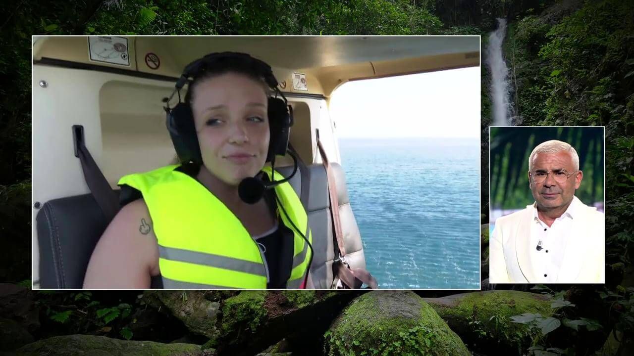  Jorge Javier en el momento del salto del helicóptero de Zayra Gutiérrez (Telecinco)