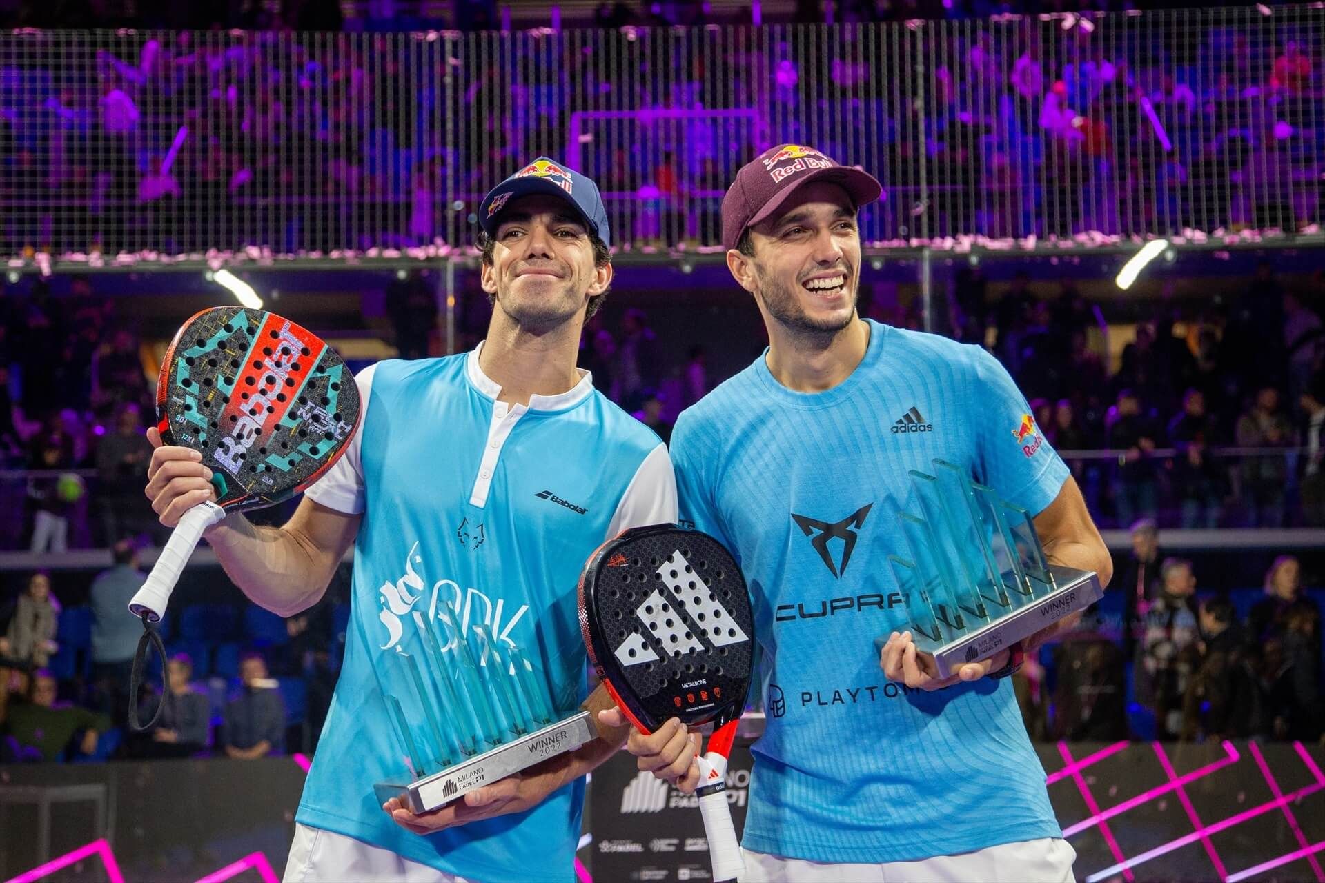 Juan Lebrón y Ale Galán en el Milano Premier Padel P1