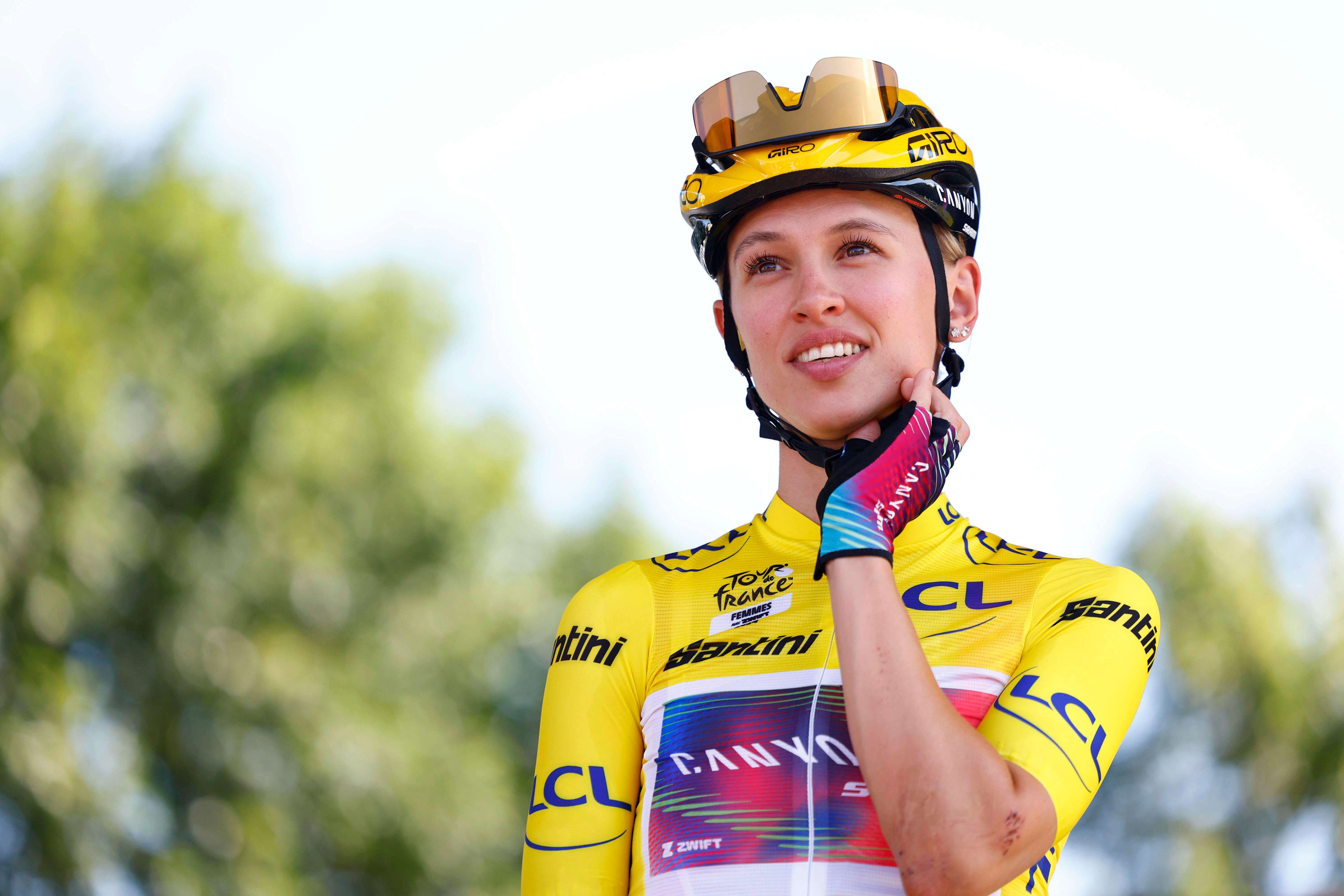  Katarzyna Niewiadoma, durante una carrera.