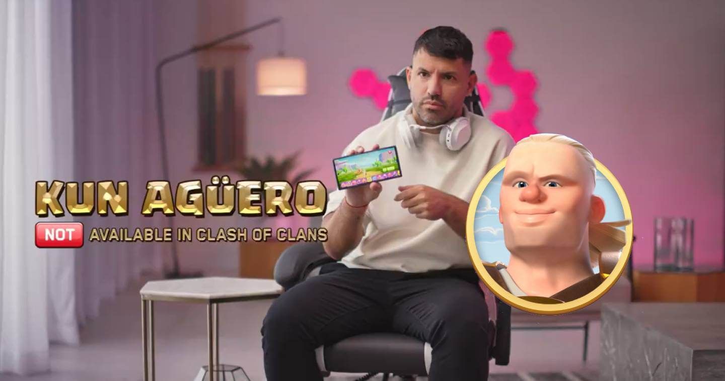  El Kun Agüero reacciona a la entrada de Haaland en Clash of Clans