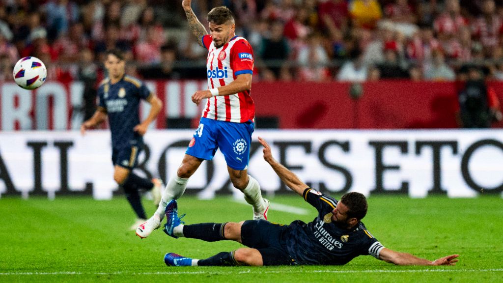  La entrada de Nacho sobre Portu en el Girona y Real Madrid
