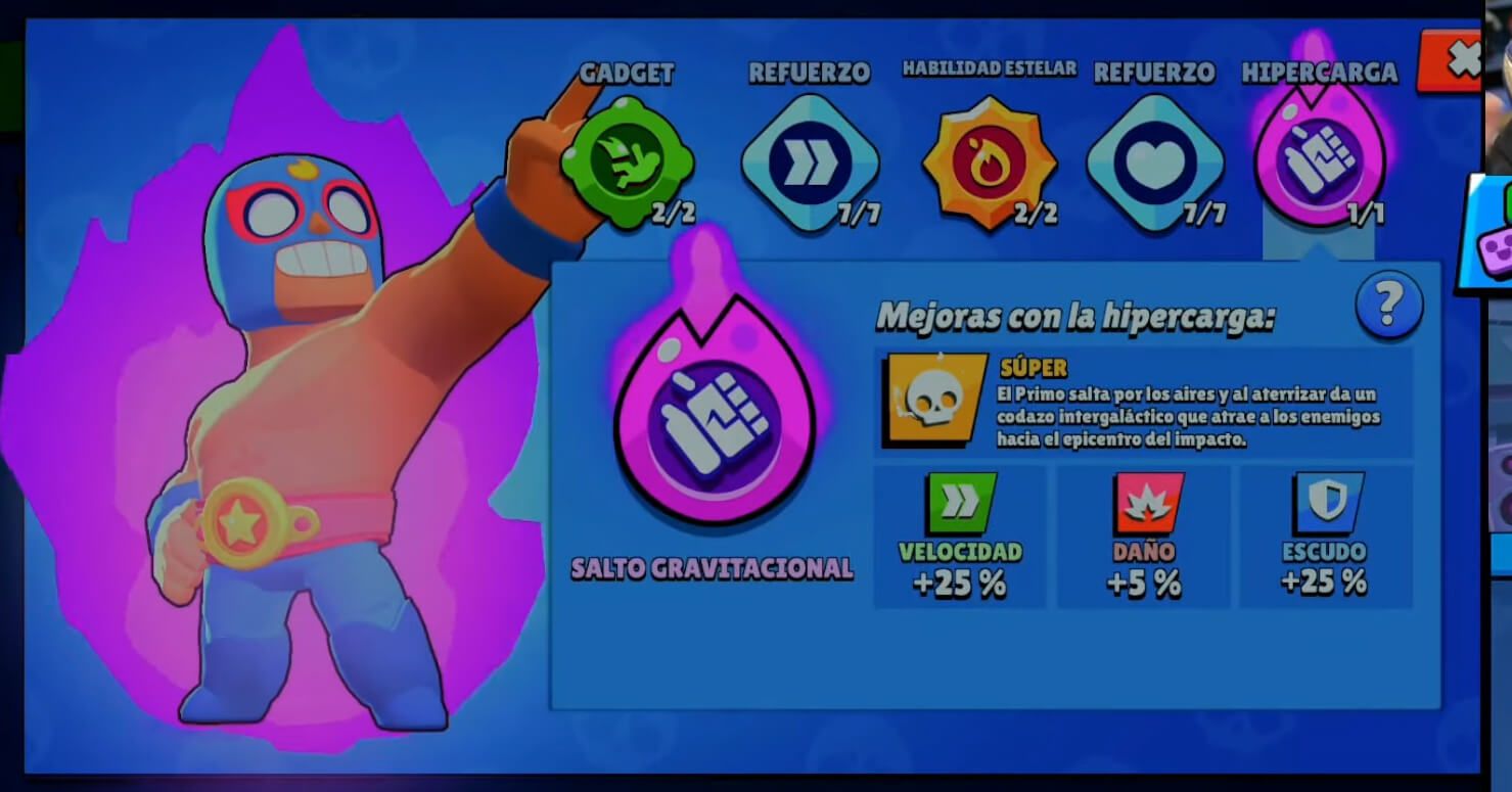  La Hipercarga de El Primo en Brawl Stars - Imagen: SpiuK