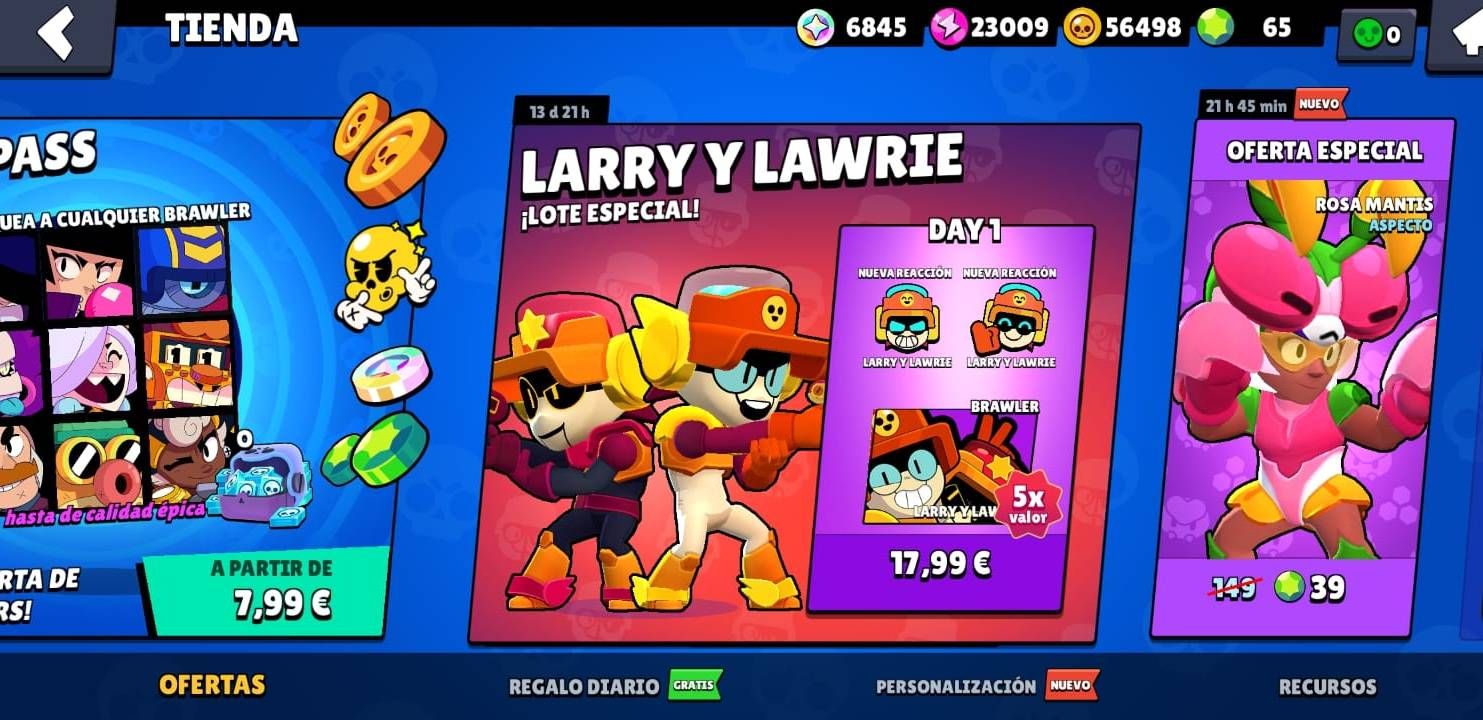  La oferta de Larry y Lawrie en Brawl Stars