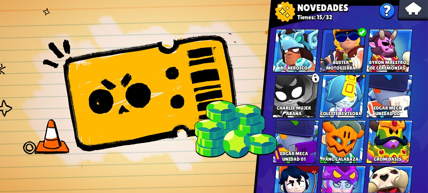 Las gemas sobrantes con el nuevo Brawl Pass de Brawl Stars