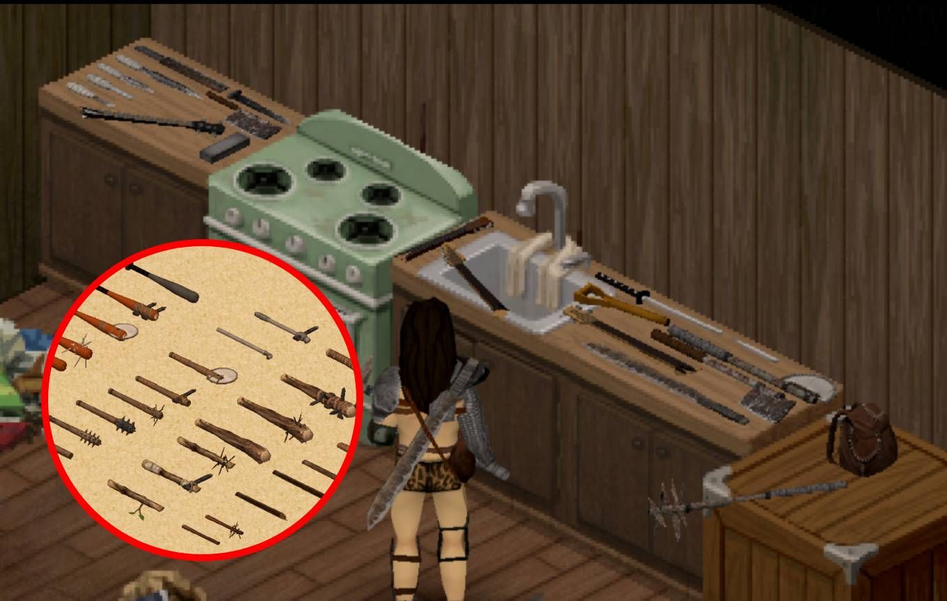  Las nuevas armas crafteadas para Project Zomboid