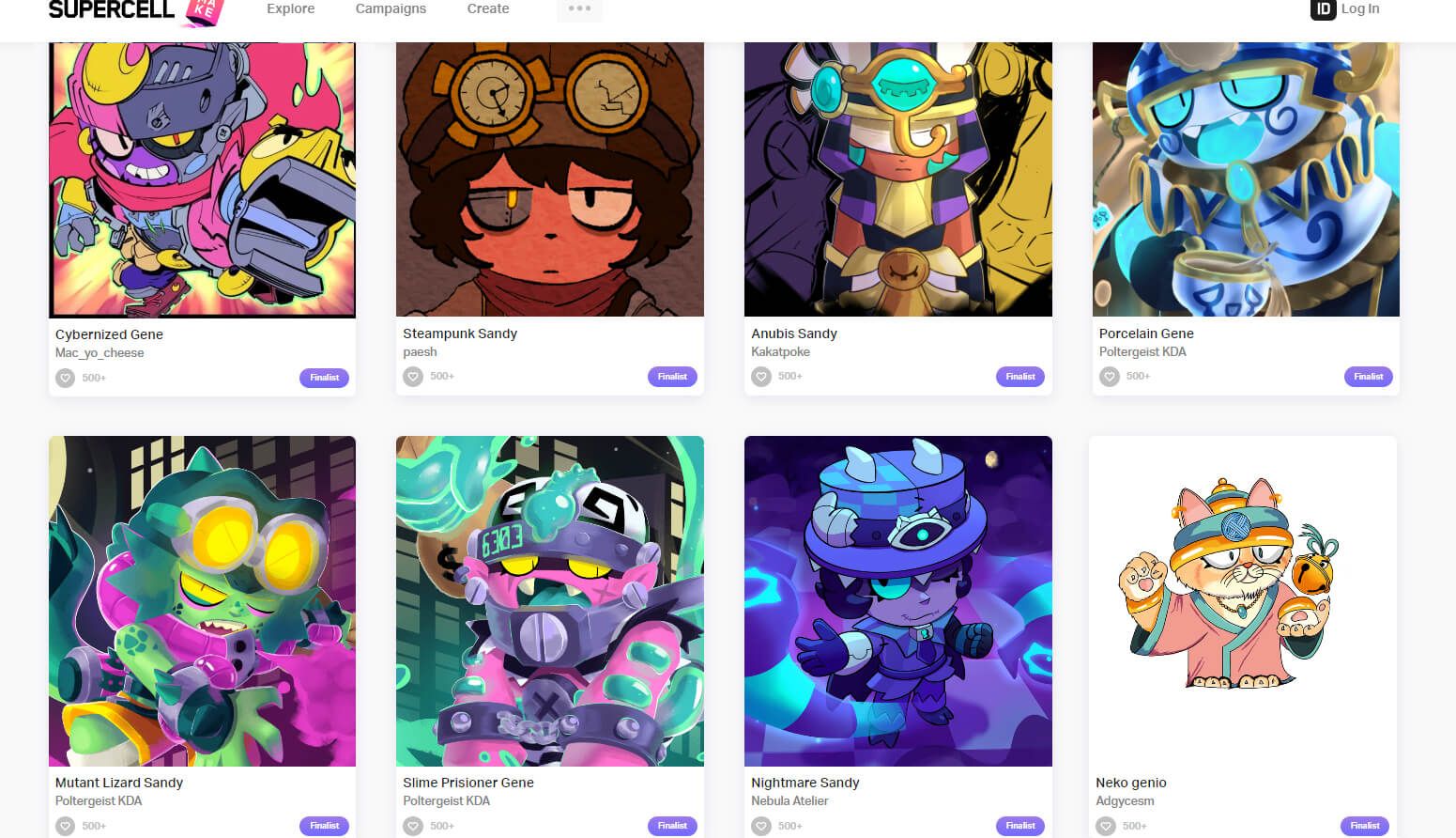  Las primeras skins finalistas de Sandy y Genio en Brawl Stars