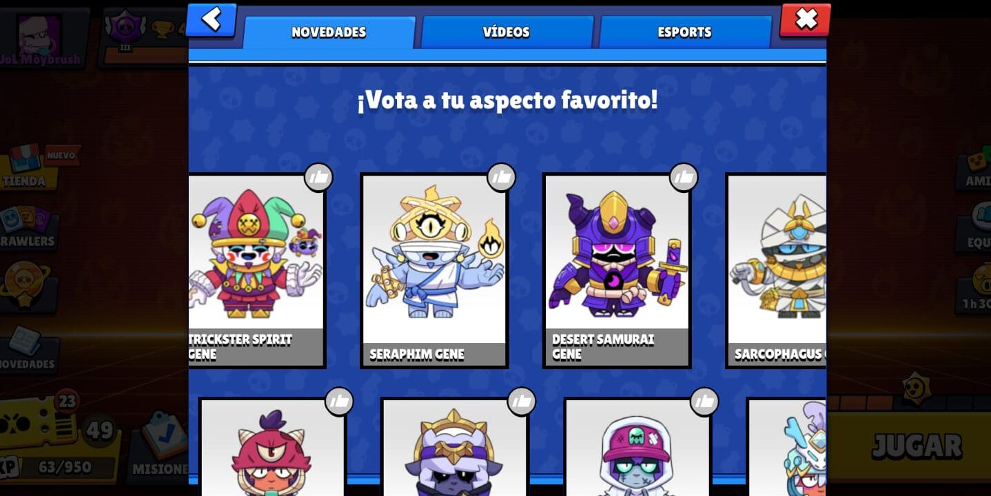 Las skins ganadoras de Genio y Sandy en el Supercell Make - Brawl Stars