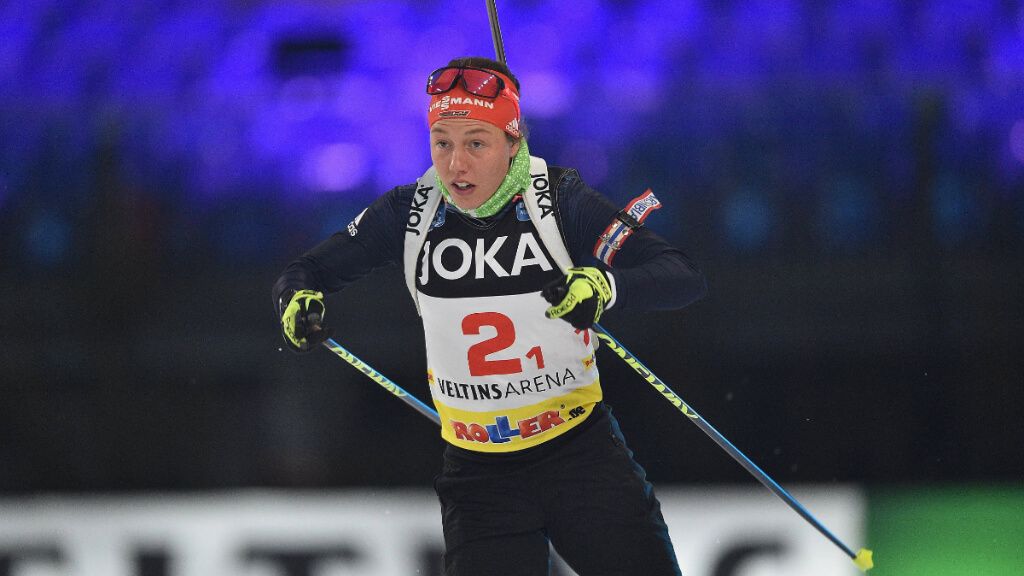 Laura Dahlmeier en una de sus competiciones de biatlón (Cordon Press)