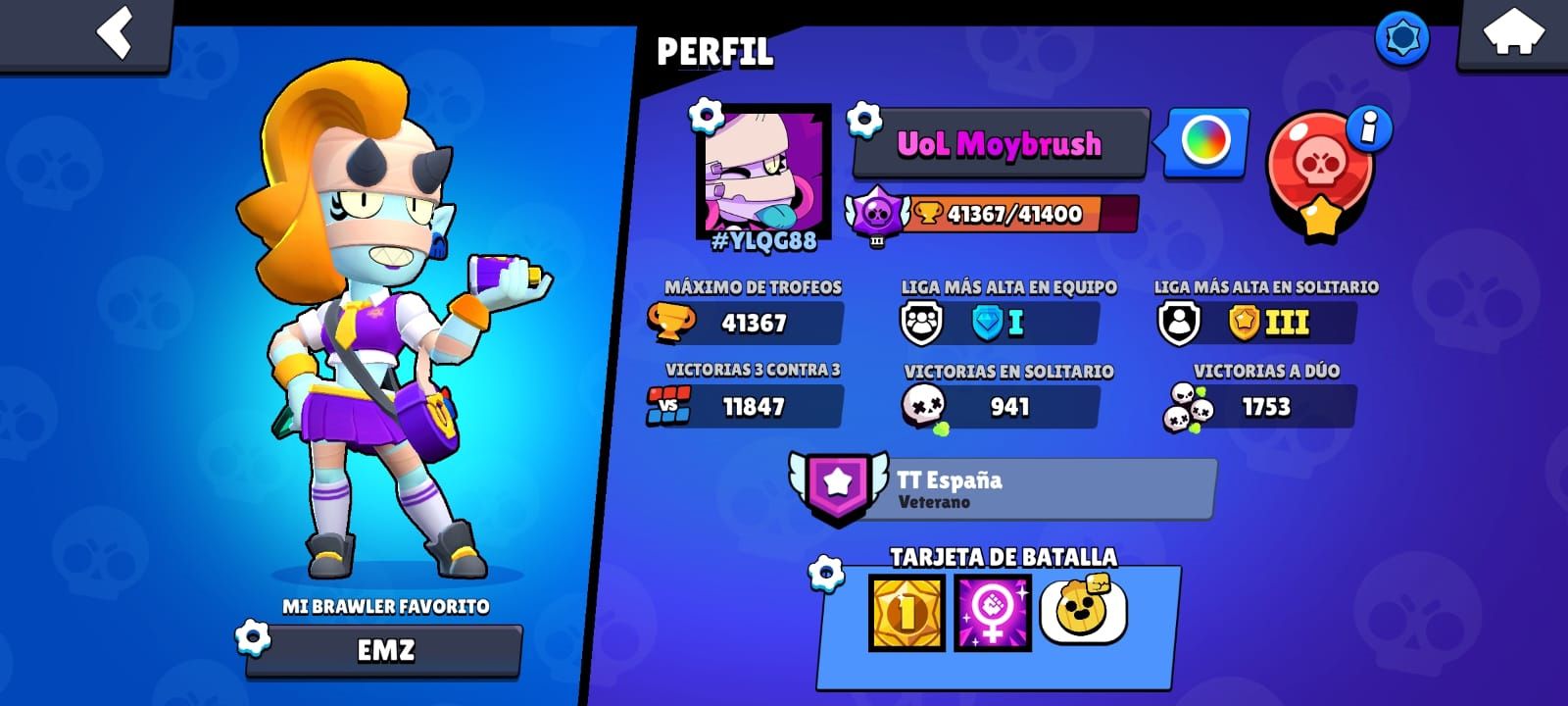 Los nuevos perfiles en Brawl Stars, sin el rango de los clubes