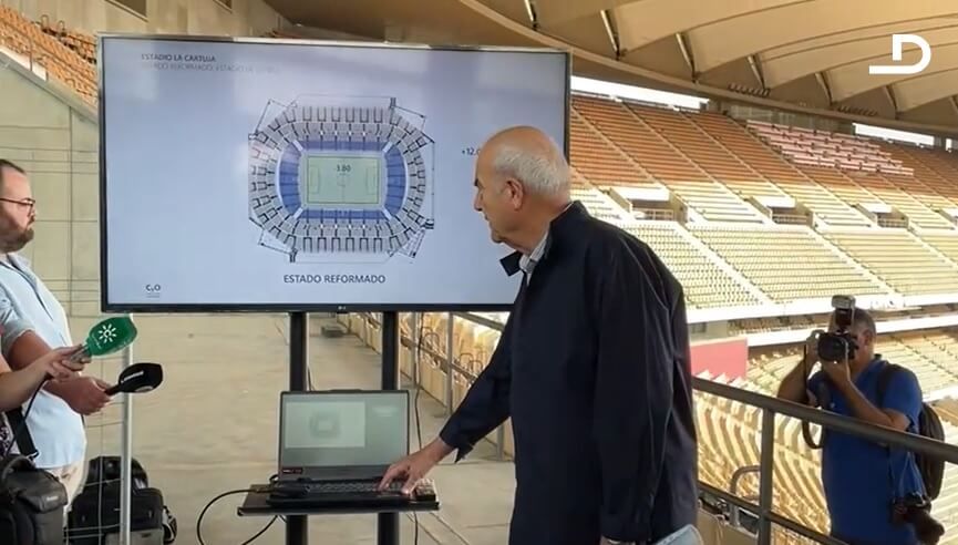 Los planos de las nuevas gradas de La Cartuja.