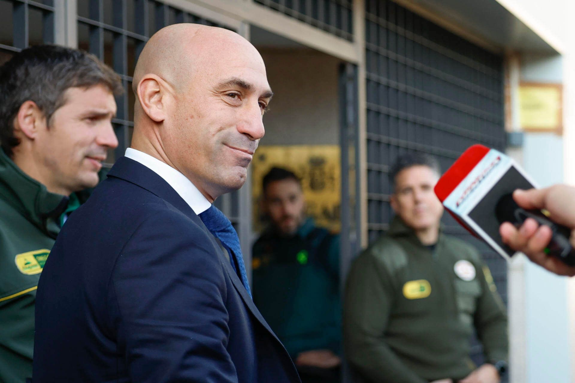 Luis Rubiales, en una de sus llegadas a los juzgados.
