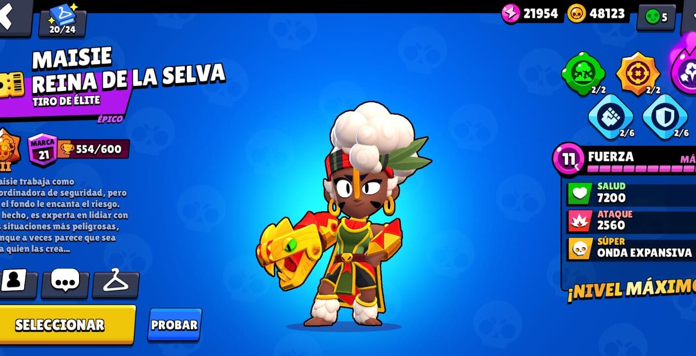 La skin Maisie Reina de la Selva en Brawl Stars