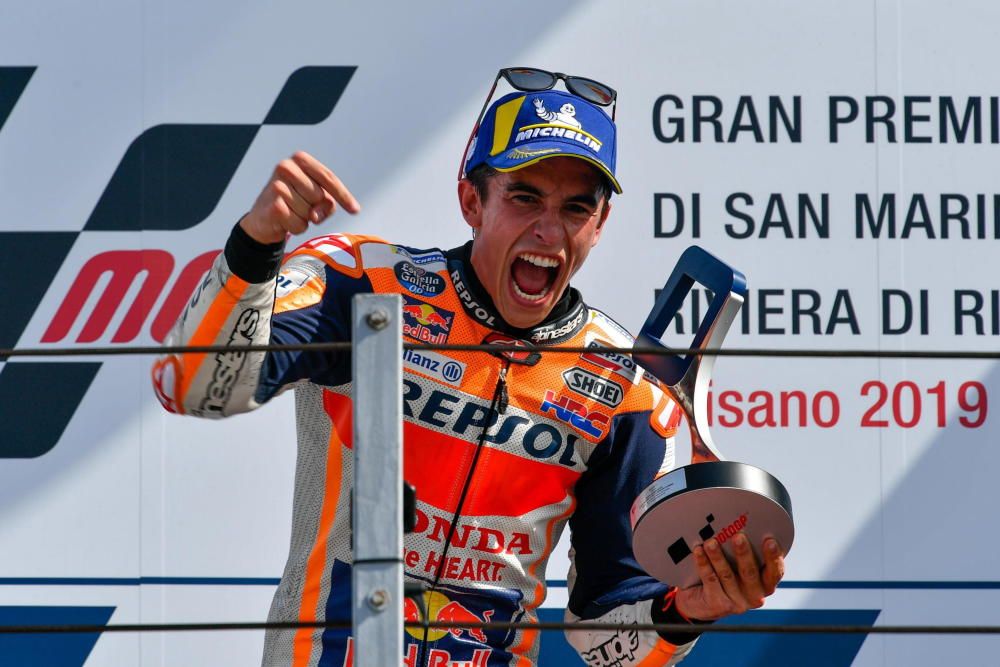  Marc Márquez, celebrando el triunfo