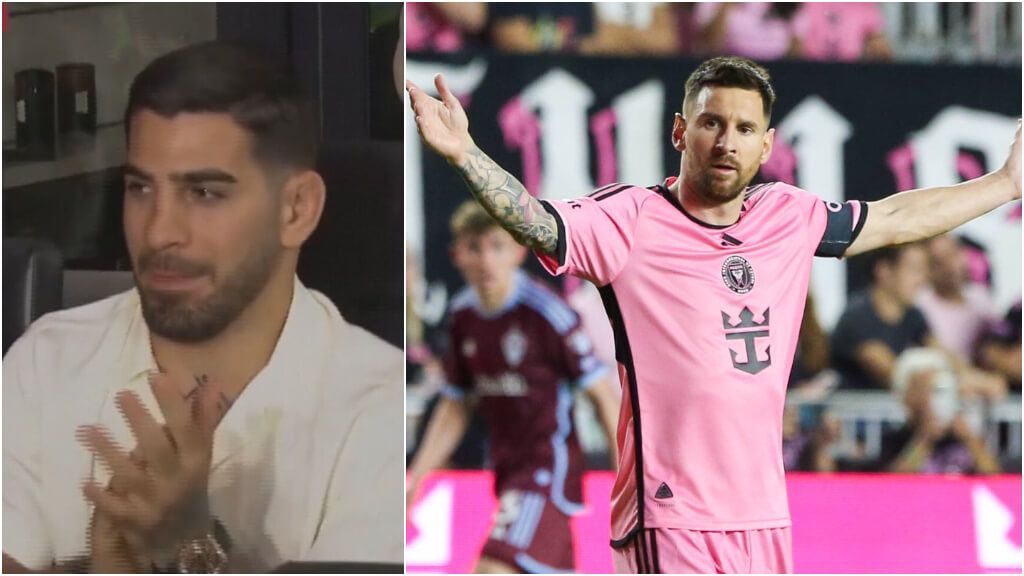  Ilia Topuria durante el partido de Leo Messi con el Inter Miami (Fuente: Inter Miami y Cordon Press