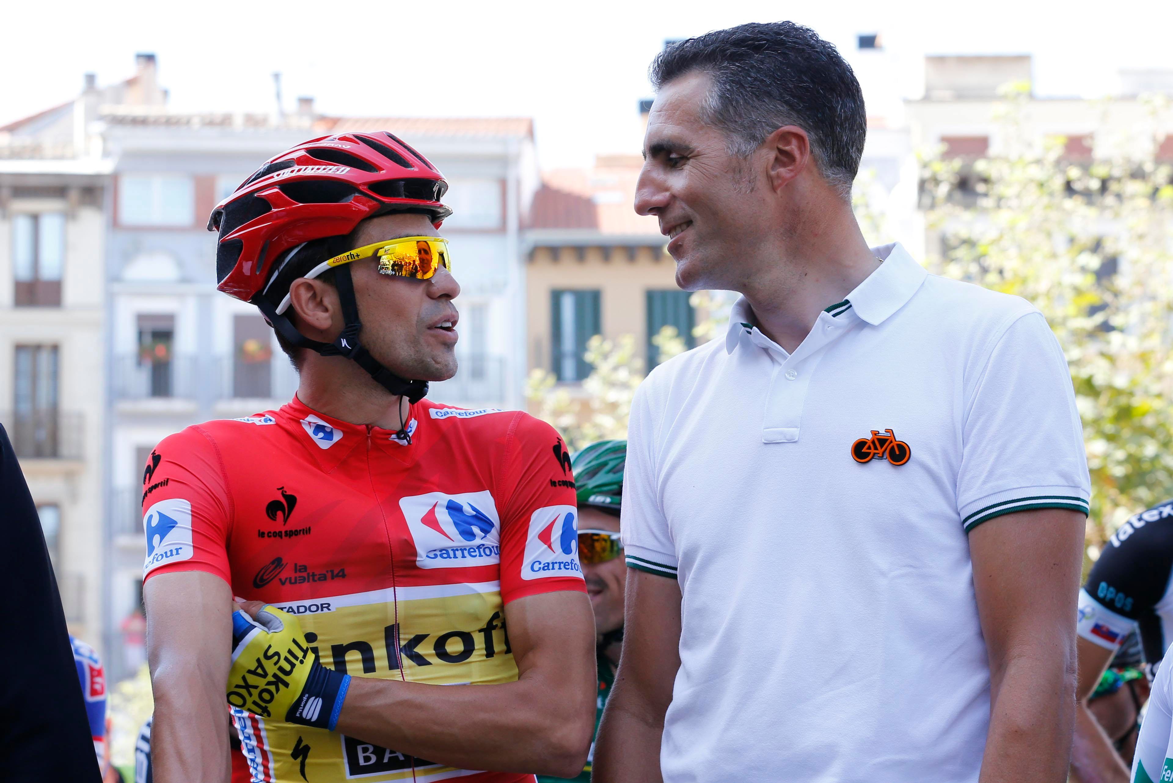 Miguel Indurain con alberto contador.