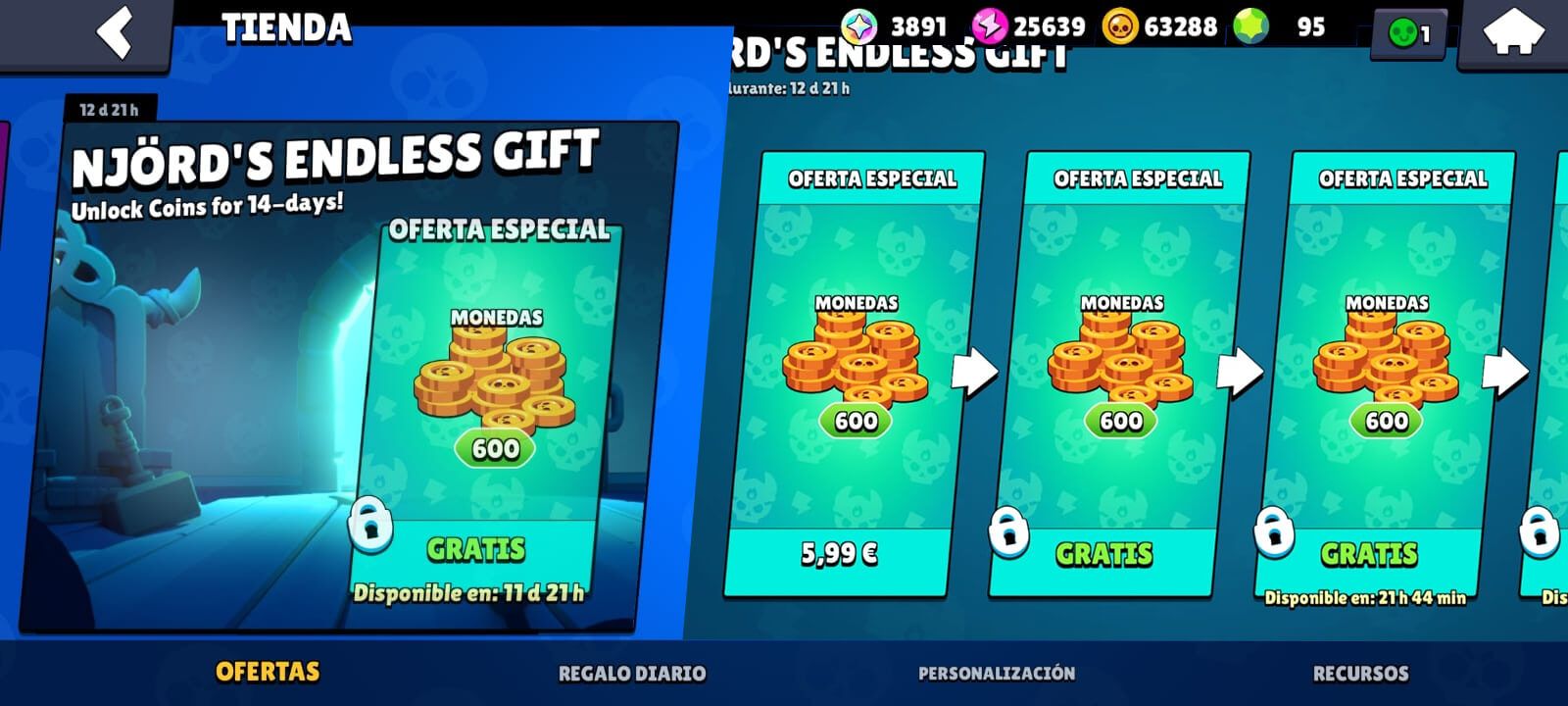  Njörd Endless Gift, el ofertón de monedas por el Ragnarok de Brawl Stars