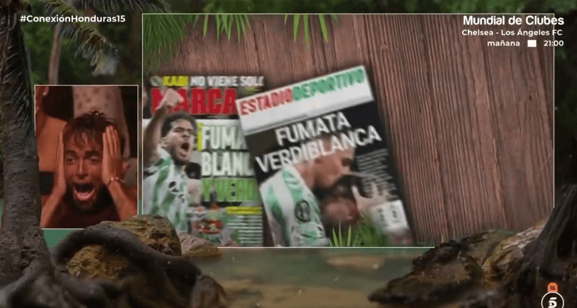 Montoya reaccionando a la llegada del Betis a la final de la Conference