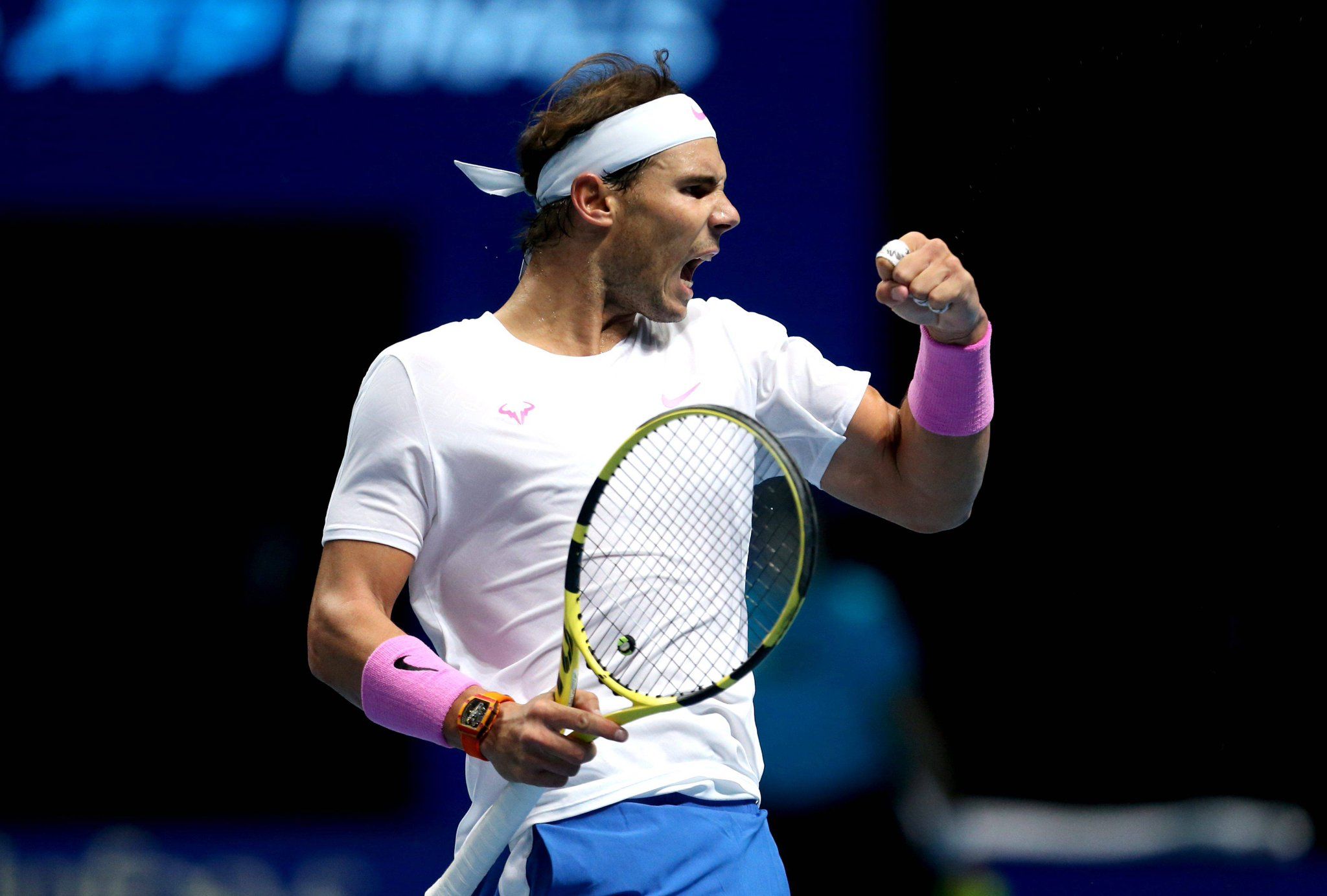 Nadal, celebrando uno de sus puntos.