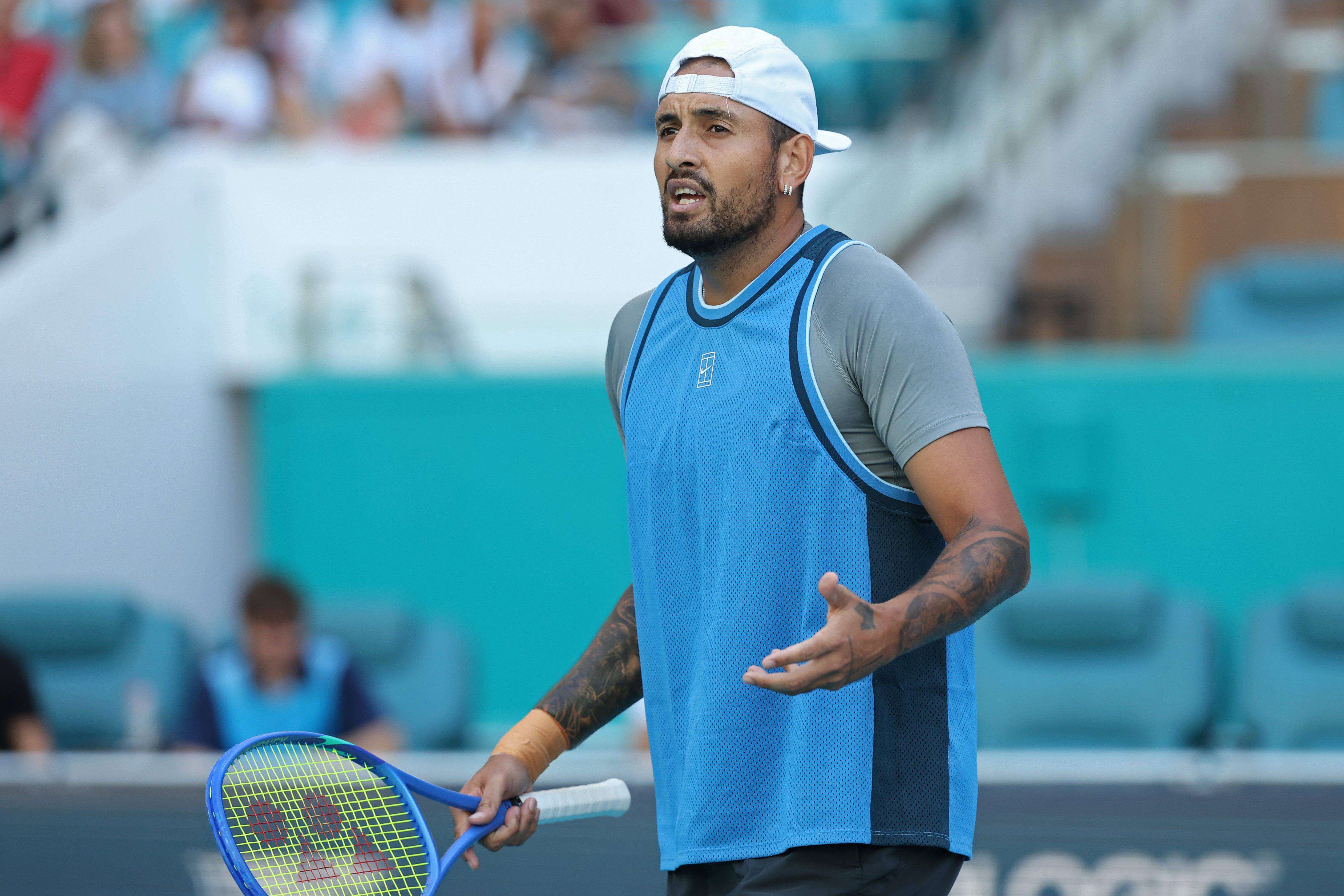  Nick Kyrgios, durante su partido ante McDonald en Miami.