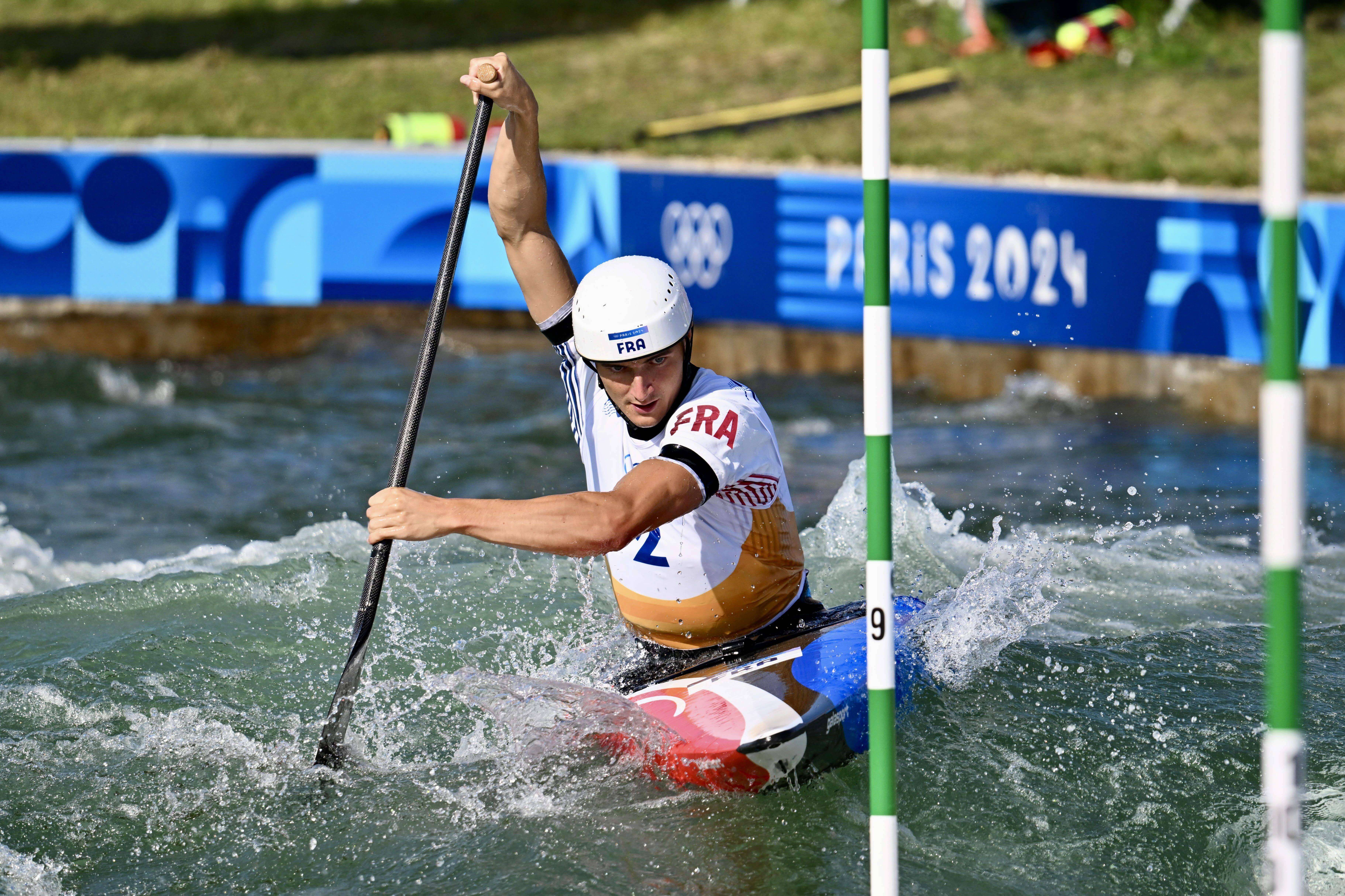  Nicolas Gestin, durante la prueba en la que ganó el oro en París 2024.
