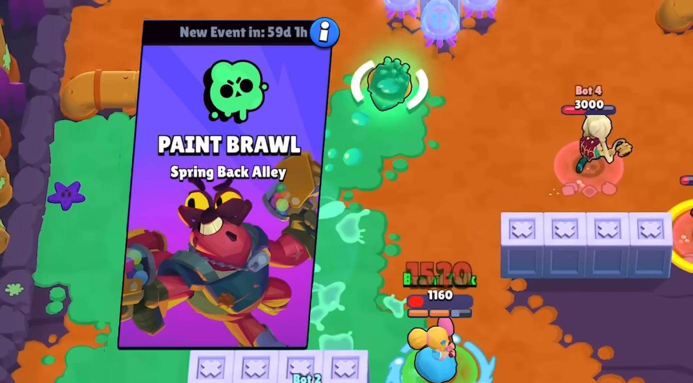  Paint Brawl, el nuevo modo de juego de Brawl Stars