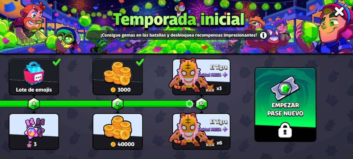 El pase de gemas en Squad Busters