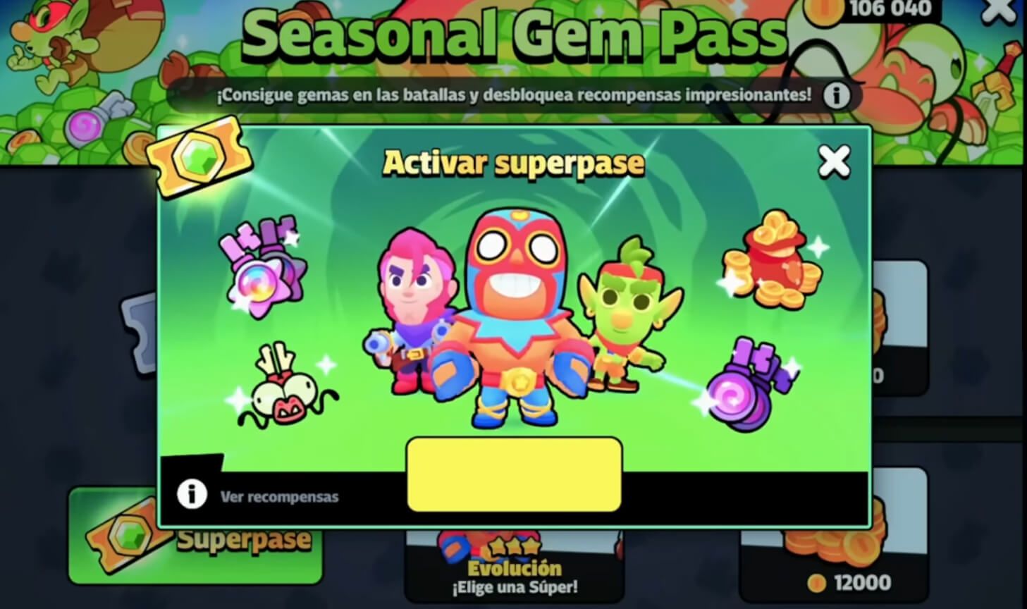  El primer pase de gemas de Squad Busters