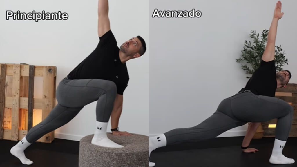  Sergio Peinado ejecutando el primer ejercicio de su rutina de movilidad (@sergiopeinadotrainer)