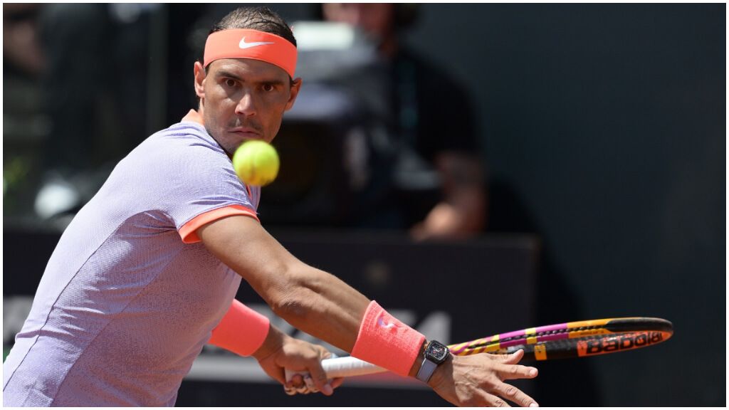  Rafa Nadal, durante su partido en Roma (foto: Europa Press).