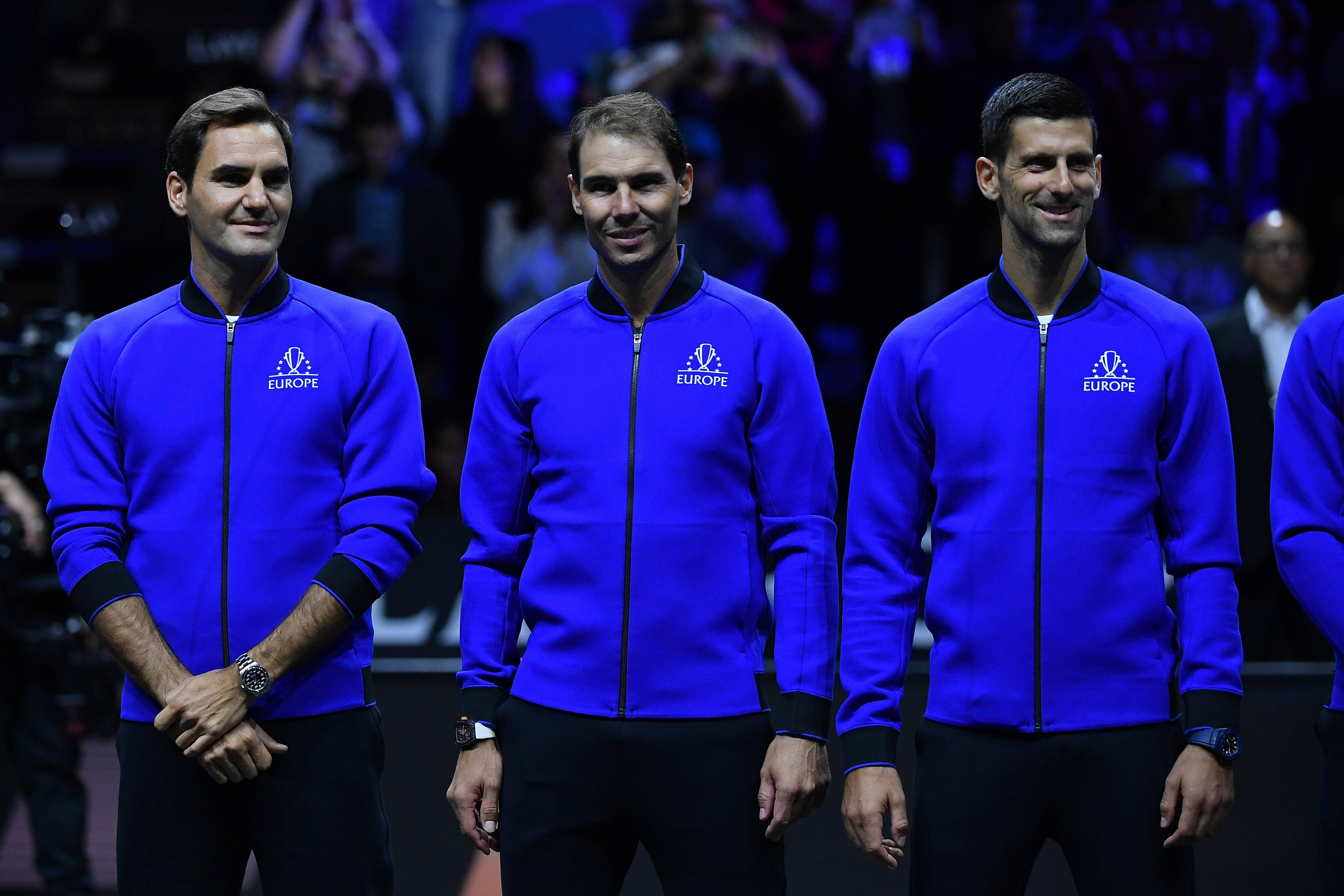 Roger Federer, Rafa Nadal y Novak Djokovic.