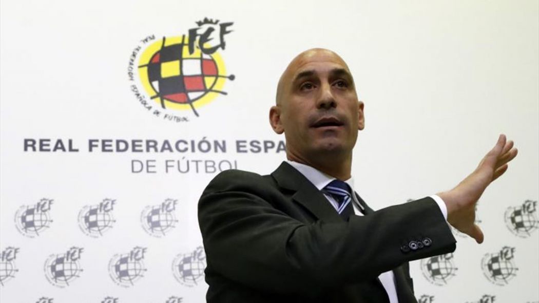 Luis RUbiales, durante un acto de la RFEF.