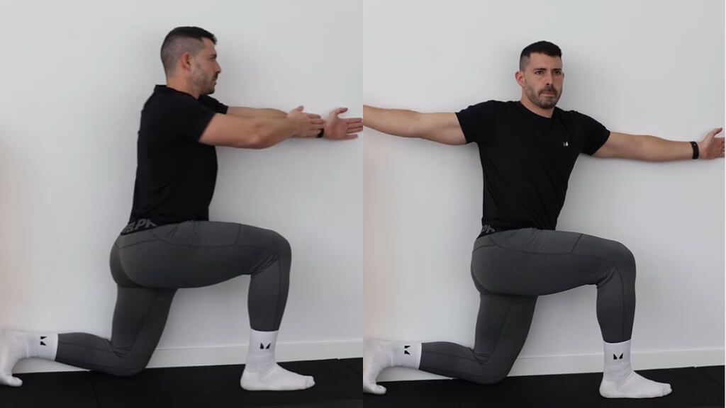  Sergio Peinado ejecutando el segundo ejercicio de su rutina de movilidad (@sergiopeinadotrainer)