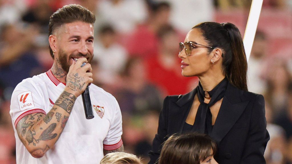  Sergio Ramos y Pilar Rubio en la vuelta del camero al Ramón Sánchez-Pizjuán (Cordon Press)