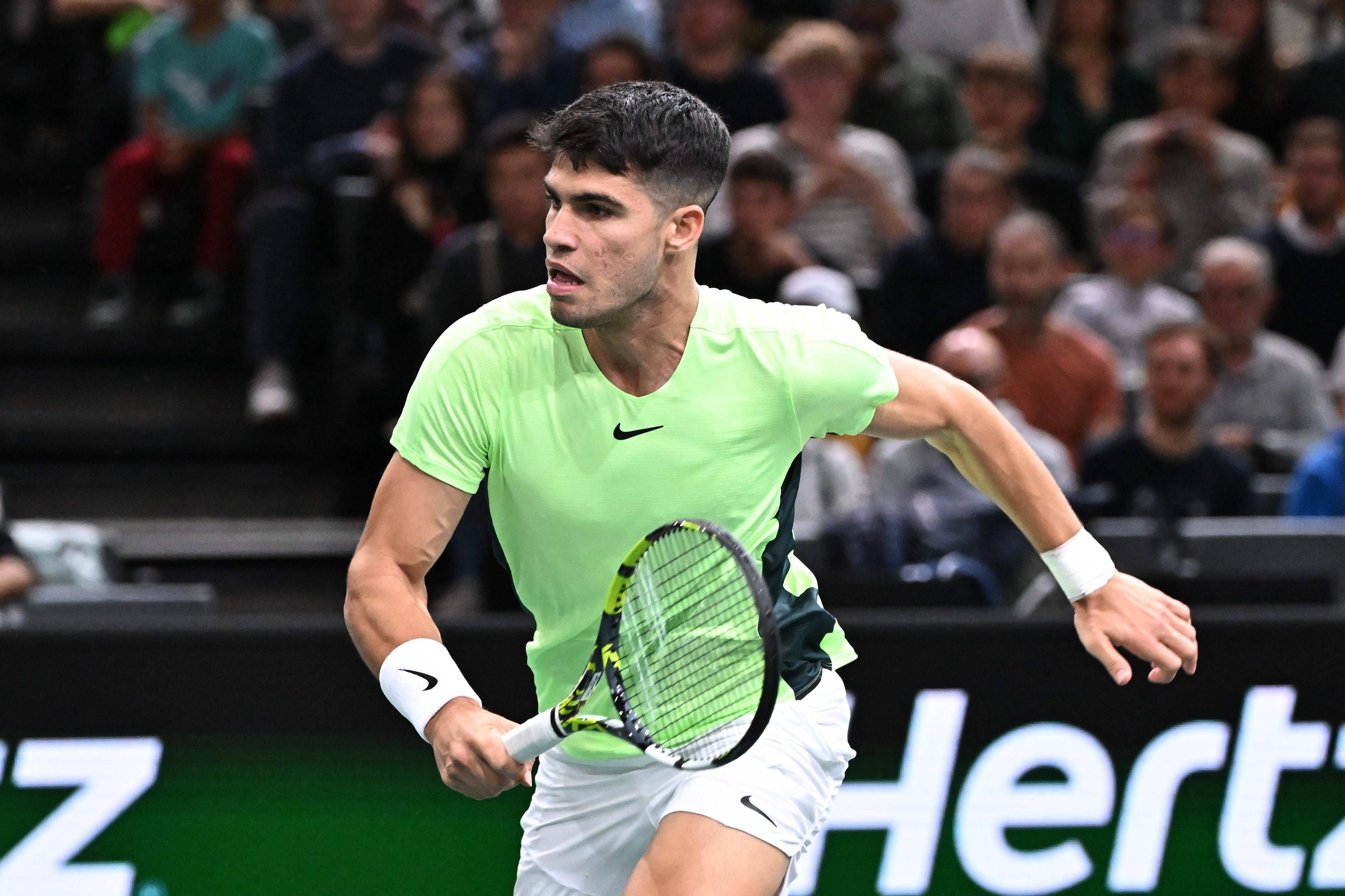 Carlos Alcaraz en su último partido en París.